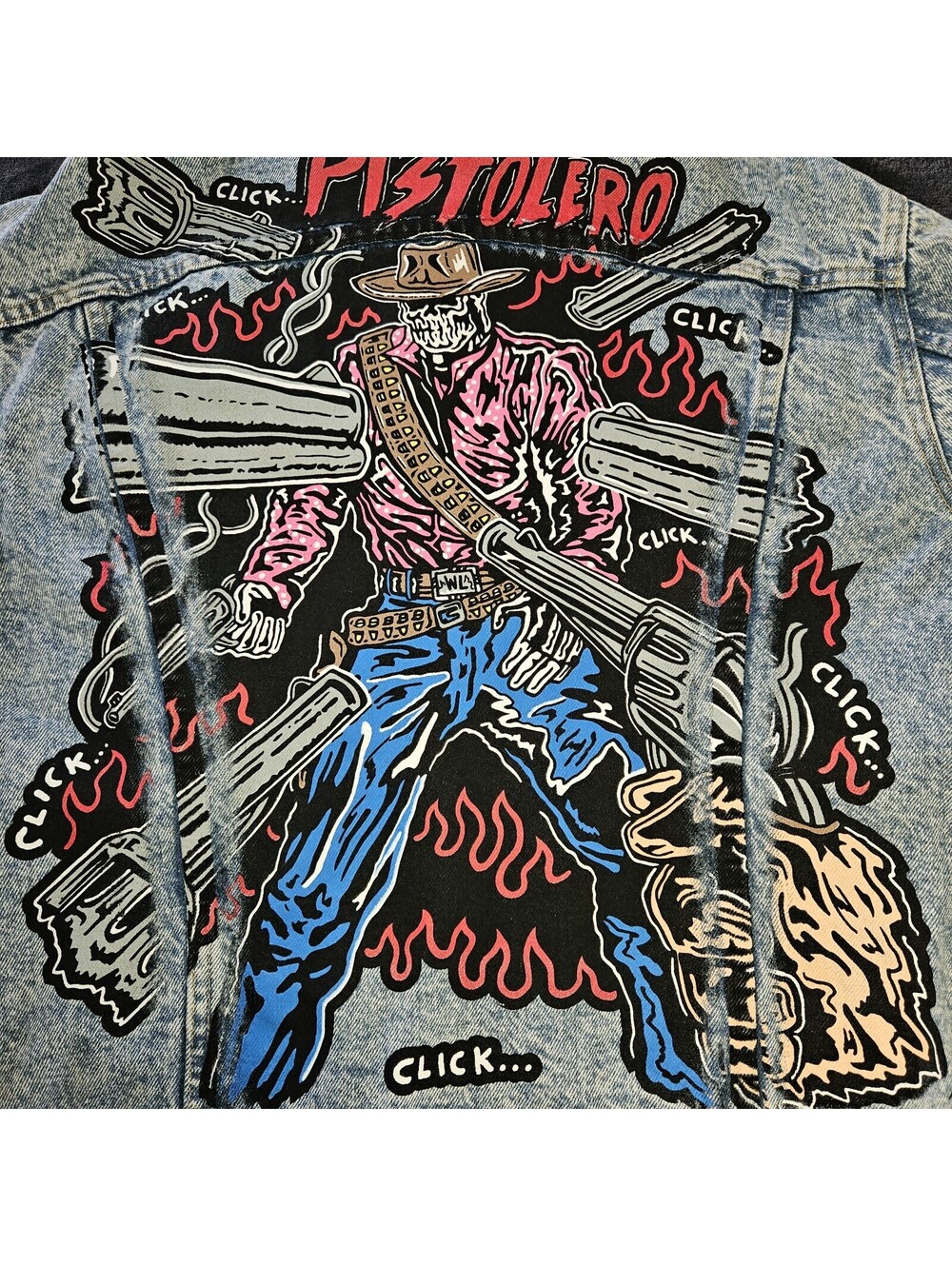 Warren Lotas Pistolero Denim Jacket  Size 1 RARE Measures 24" X 25" (Large)